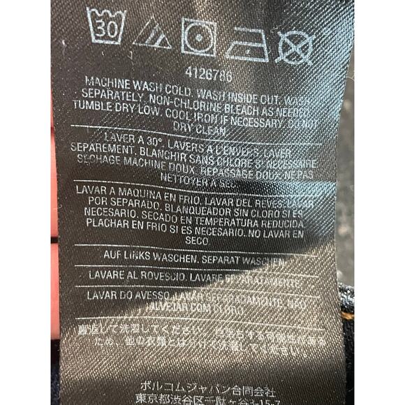 Volcom Vorta Slim Straight Denim  Jeans Medium Wash Size 27   14Y - Picture 6 of 10